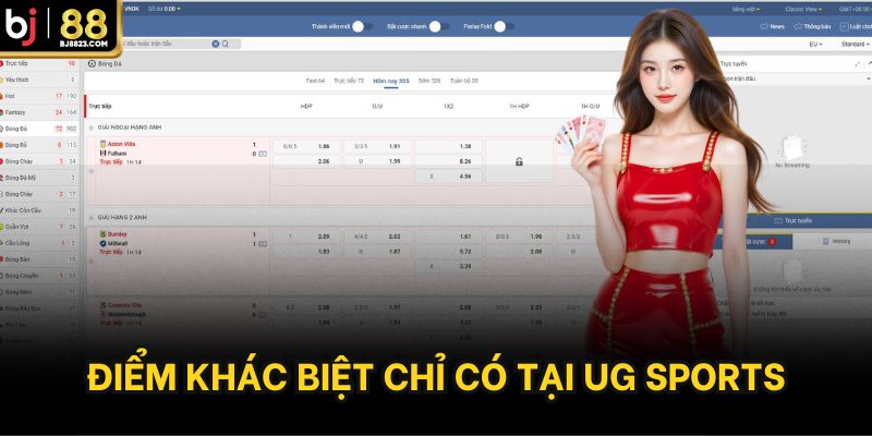 Điểm khác biệt chỉ có tại UG Sports